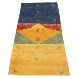 گبه دستباف کناره سی پرشیا کد 129255 سایز 199x90 سانتی‌ متر