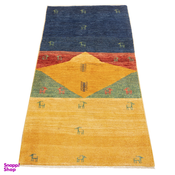 گبه دستباف کناره سی پرشیا کد 129255 سایز 199x90 سانتی متر