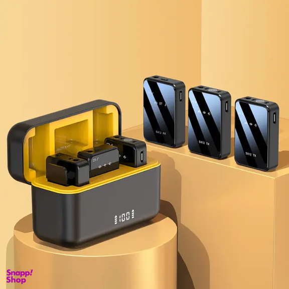 میکروفن بی سیم یقه ای مدل SX 12 TX Pro مجموعه 3 عددی