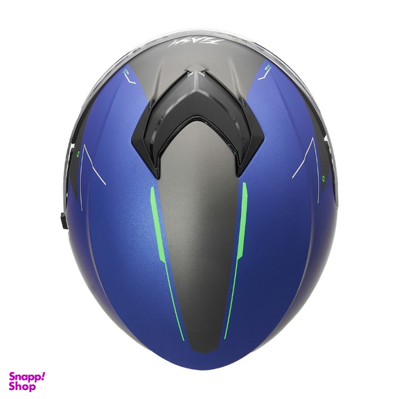 کلاه کاسکت بدون فک فلش مدل 852 matt blue-neon-green