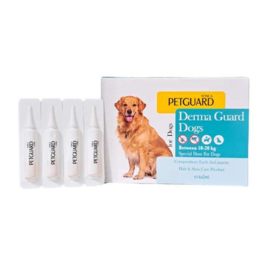 قطره ضد کک و کنه سگ پت گارد مدل Derma Guard Dogs بسته 4 عددی