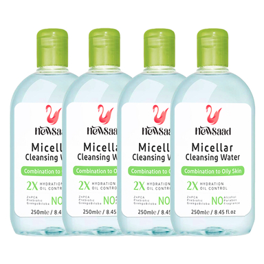 میسلار واتر نیوساد مدل Hydration مناسب پوست چرب حجم 250 میلی لیتر مجموعه 4 عددی