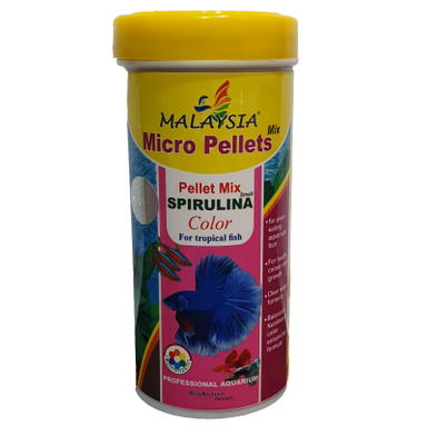 غذای ماهی مالزی میکس مدل اسپرولینا وزن 50 گرم
