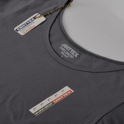 کراپ‌ تیشرت آستین بلند زنانه کانتکس مدل 249014521 رنگ طوسی