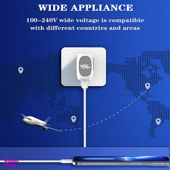 شارژر دیواری الدینیو مدل A2522C -30W به همراه کابل تبدیل USB-C