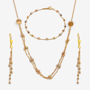 نیم ست طلا 18 عیار زنانه سین سان مدل A90