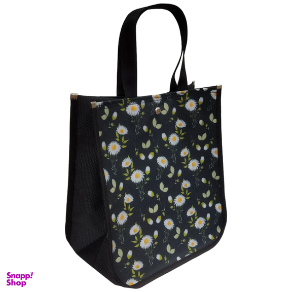 ساک دستی زنانه مدل دکمه ای طرح بابونه کد 02