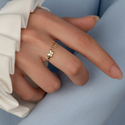 انگشتر طلا 18 عیار زنانه جواهری سون کد 4637