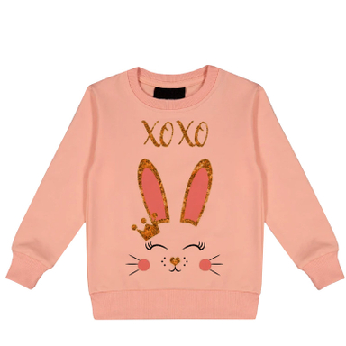 سویشرت دخترانه مدل خرگوش A78 رنگ گلبهی