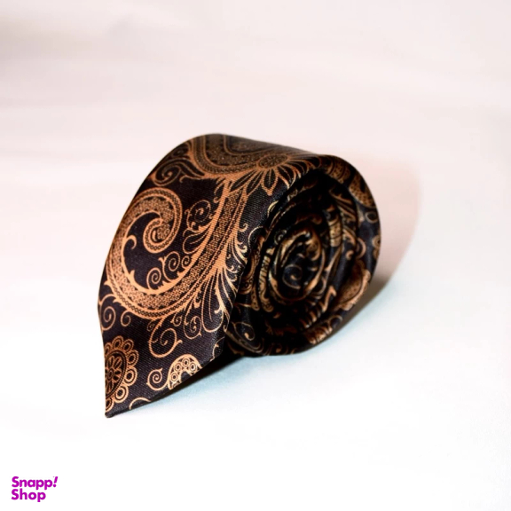 ست کراوات و دستمال جیب مردانه آیکت مدل بته جقه محو کد z4