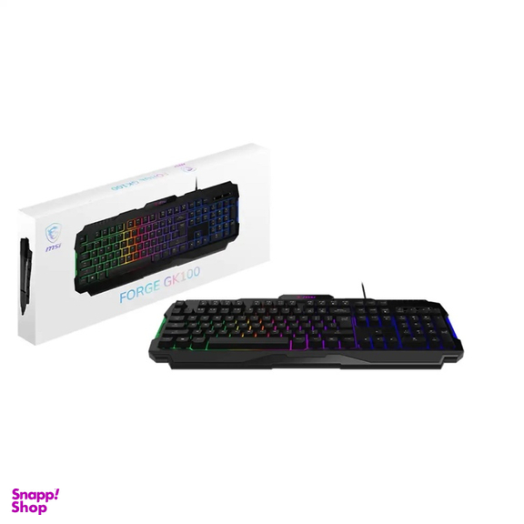 کیبورد باسیم مخصوص بازی ام اس آی مدل FORGE GK100 Membrane