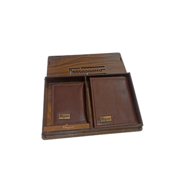 ست هدیه چرم طبیعی مردانه مدل Leather 788