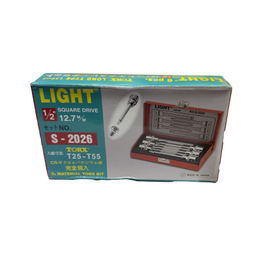 آچار آلن بکسی لایت مدل فوق بلند کد SMT-TORX-LONG-JAPN-LIGHT-1/2-S2026 مجموعه 6 عددی