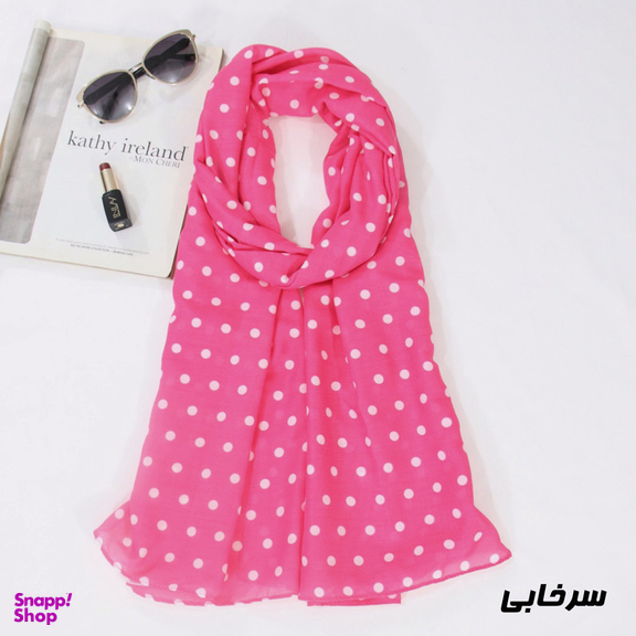 شال زنانه آنالیا مدل نخی تابستانه خالخالی کد ana-2446