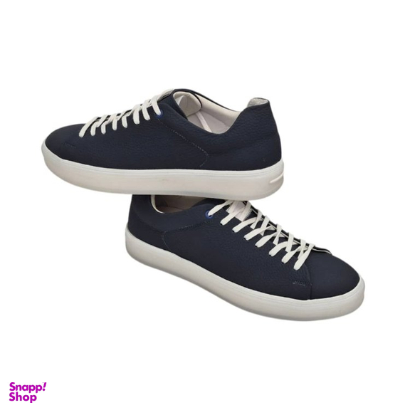 کفش طبی مردانه چرم ریباری مدل P2 رنگ آبی تیره