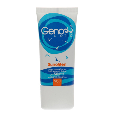 کرم ضد آفتاب ژنو بایوتیک با SPF50 بی رنگ مناسب پوست خشک 50 میلی‌ لیتر