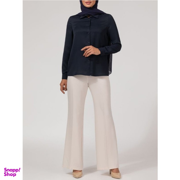 شومیز آستین بلند زنانه برنس مدل 30104 رنگ سرمه ای