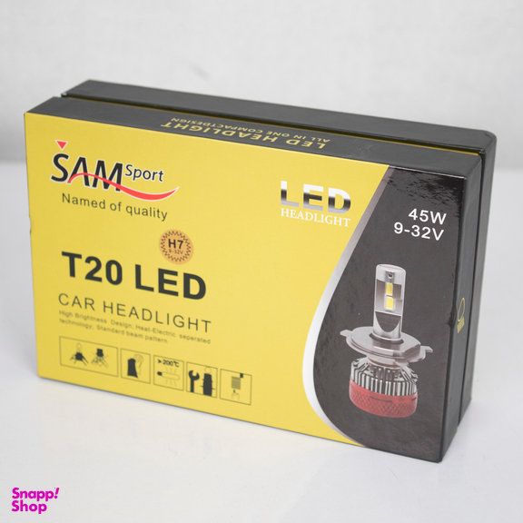 لامپ  خودرو هدلایت سام مدل T20 کد H7 بسته 2 عددی
