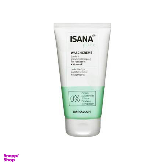 کرم شست و شو ایسانا مدل پانتنول و ویتامین E پیور حجم 150 میلی لیتر