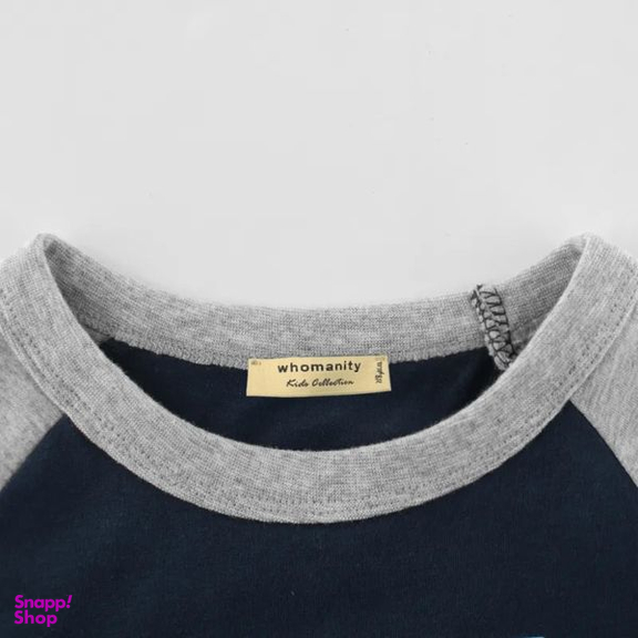 تی شرت آستین کوتاه پسرانه هومنیتی مدل WYKBTS9738-RBLU