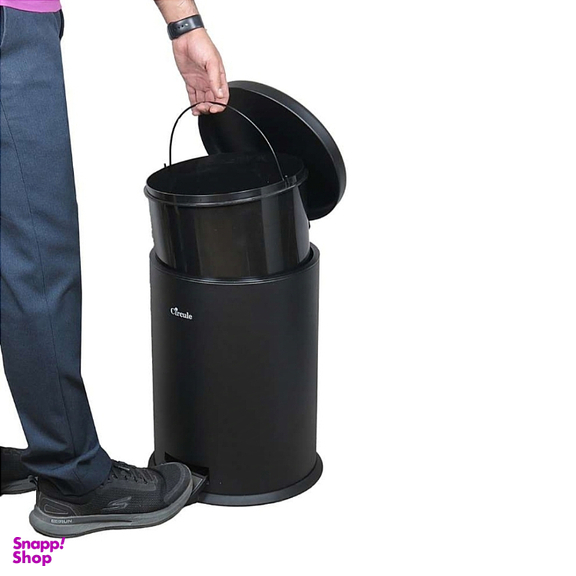 سطل زباله پدالی سرکوله مدل آرام بند کد 20L