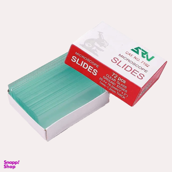 لام خام میکروسکوپ مدل شیشه ای کد 7102 بسته 72 عددی