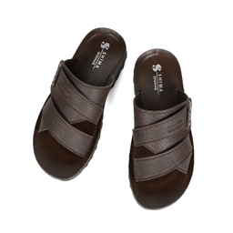 دمپایی مردانه شیما مدل سحاب رنگ قهوه ای