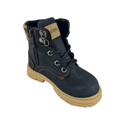 نیم بوت پسرانه طرح Caterpillar کد CT23 رنگ مشکی