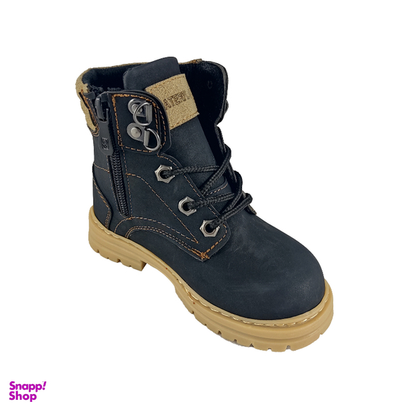 نیم بوت پسرانه طرح Caterpillar کد CT23 رنگ مشکی