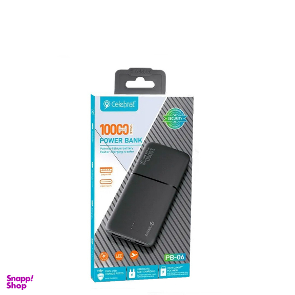 پاوربانک سلبریت کد PB-06 ظرفیت 10000 میلی آمپر ساعت