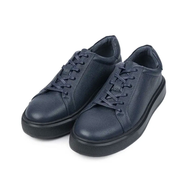 کفش روزمره مردانه چرم مشهد مدل j6308 رنگ سرمه ای