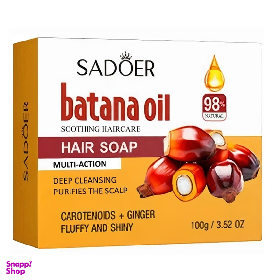 صابون شست و شو مو سادور مدل باتانا مناسب انواع پوست وزن 100 گرم