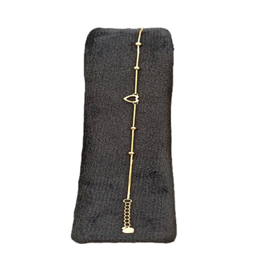 دستبند طلا 18 عیار زنانه مدل قلب کد S04