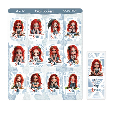 برچسب لاژید مدل اسم سلین کد RDH به همراه نشانگر کتاب