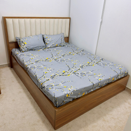 ملحفه 2 نفره ناتوسا مدل کشدار شکوفه سایز 160×200 سانتی متر