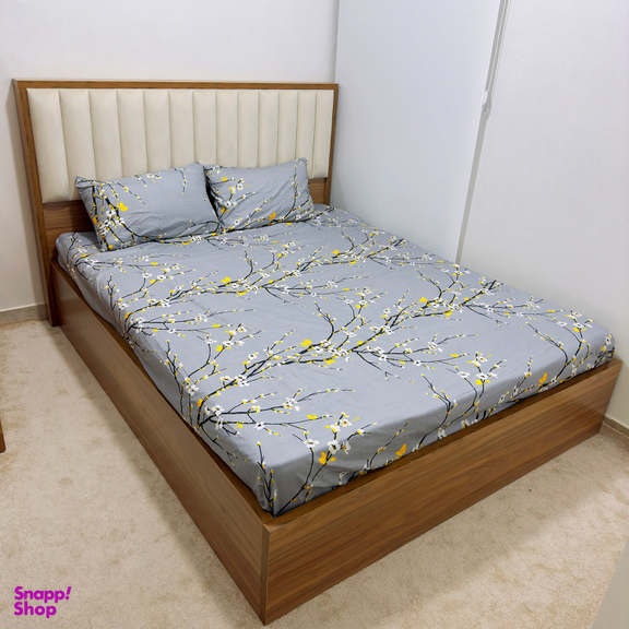 ملحفه 2 نفره ناتوسا مدل کشدار شکوفه سایز 160×200 سانتی متر