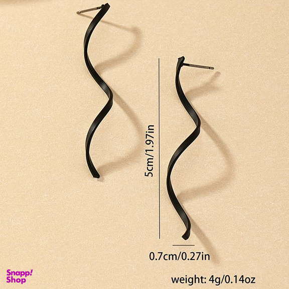 گوشواره میخی مدل مارپیچ کد shein006