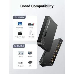 سوییچ 4 پورت HDMI 3D 4K یوگرین کد 40234