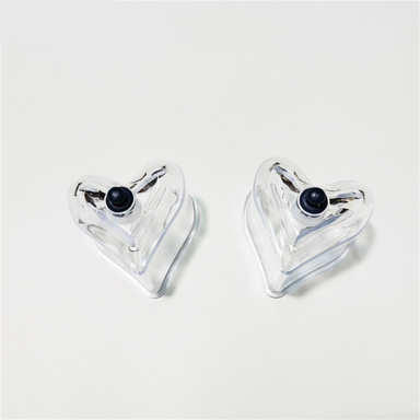 لیوان بادکش مدل قلبی کریستالی