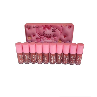 پالت رژ لب مایع گالا گاستاله مدل پالتی بسته 10 عددی