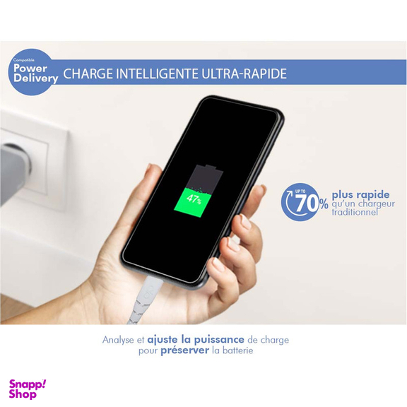 شارژر دیواری فورس مدل FPCS65WGANCG USB C PD