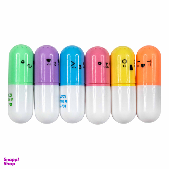 ماژیک علامت گذار مدل Pill بسته 6 عددی