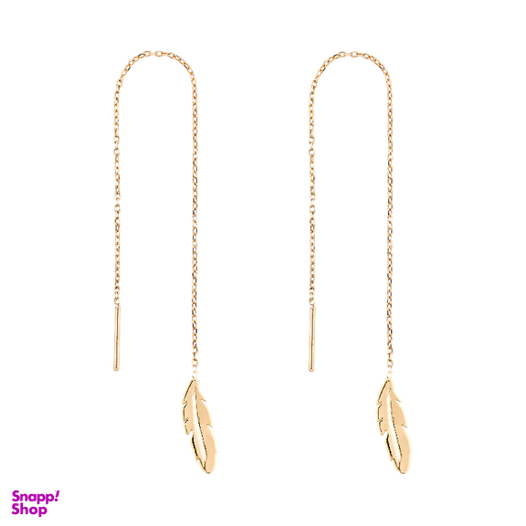 گوشواره طلا 18 عیار زنانه میلی گالری مدل بخیه ای کد MT1264