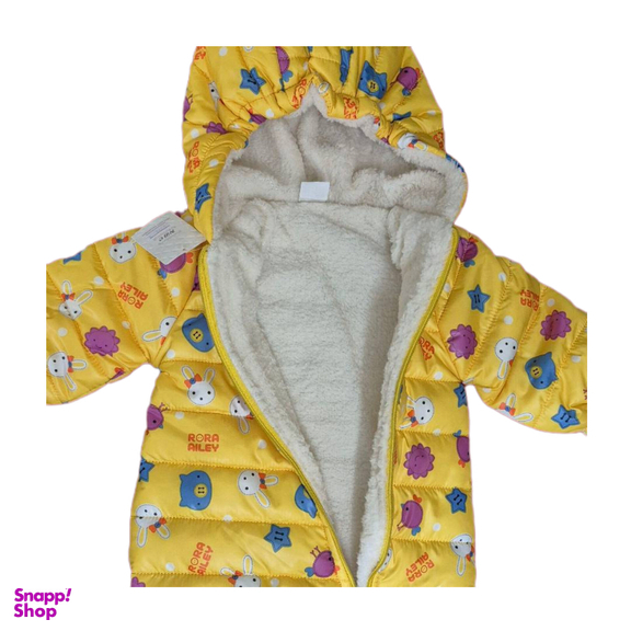 کاپشن سرهمی نوزاد کد 949 رنگ زرد