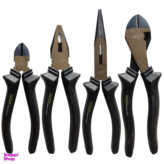 انبر دست انبر سیم چین و انبر دم باریک و انبر سیم چین کله گاوی نیدر مدل AJ-NDR-10