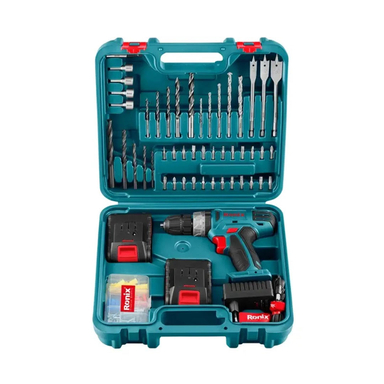 کیت دریل شارژی 18 ولت رونیکس مدل RS-8019 مجموعه 53 عددی