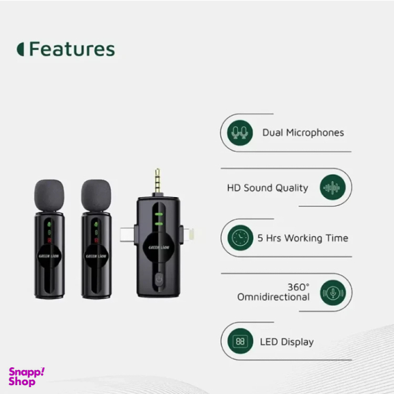 ست میکروفن بی سیم گرین لاین مدل GM-80X