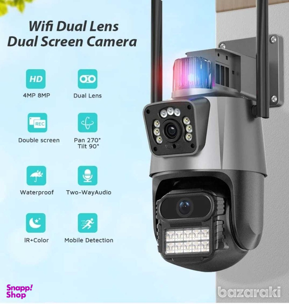 دوربین مداربسته مینی اسپید دام سیم کارتی مدل V380 Pro Smart Home 4MP