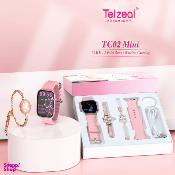 ست ساعت هوشمند تلزیل مدل Telzeal TC02 Mini مجموعه 2 عددی