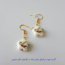 مهره گوشواره طرح گل بسته 100 عددی